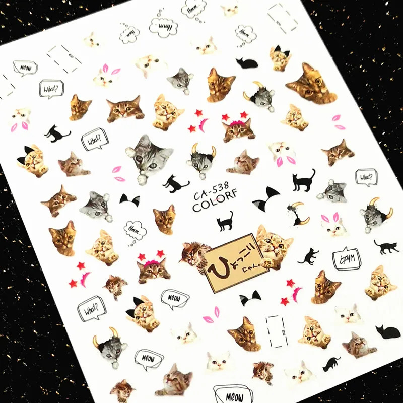 3D наклейка для ногтей, новинка Hanyi-66 67 693 315, мультяшный дизайн, переводная наклейка для ногтей, клей, сделай сам, художественные украшения для ногтей - Цвет: ca538