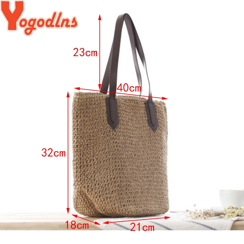 Yogodlns женская сумка ручной работы Соломенная Сумка богемные летние пляжные сумки
