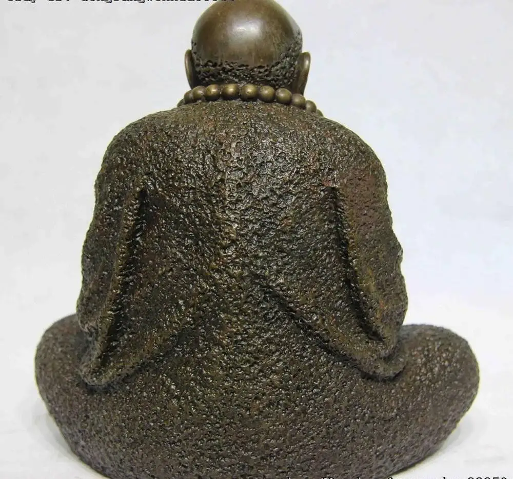 Китайский буддистский бронзовый медный Damour DaMo Bodhidharma Dharma Arhat статуя Будды | Дом и