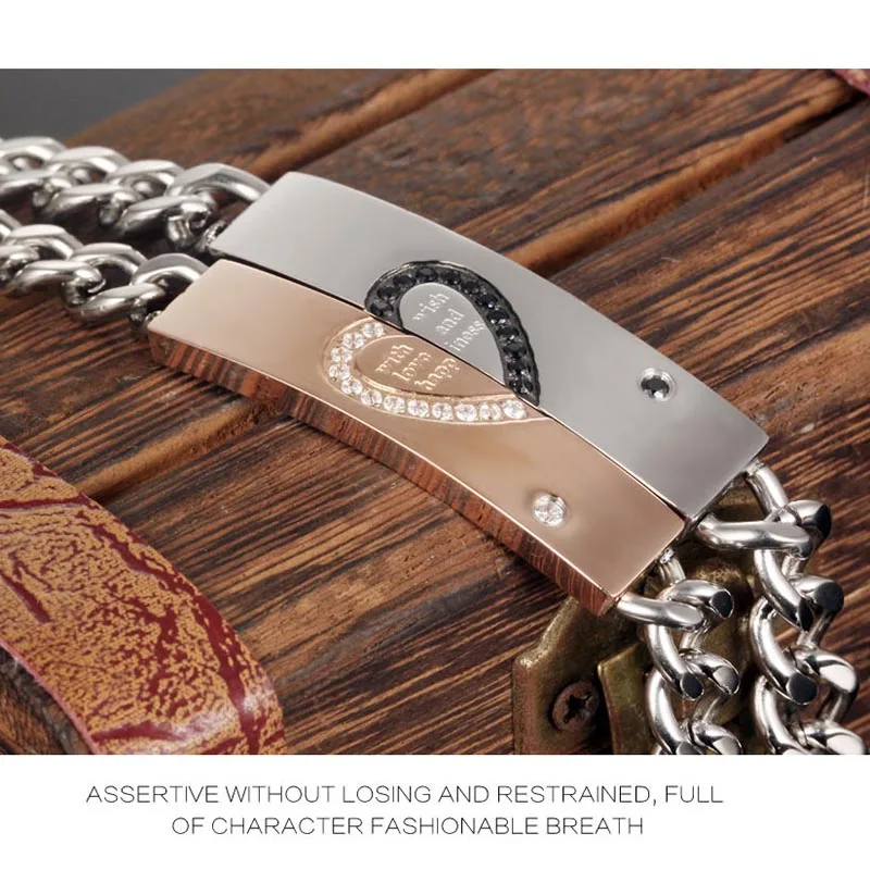 Женские и мужские браслеты из нержавеющей стали с гравировкой надписью Wish love and