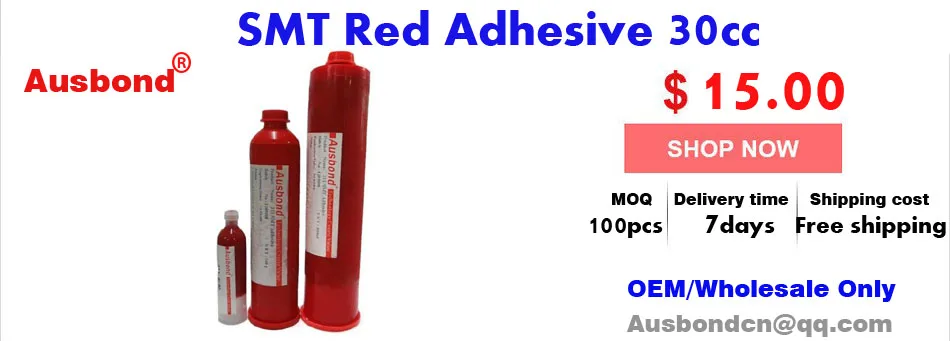 Оптовая продажа SMT красная клейкая паста 30 мл PCB паяльная пайка с флюсом клей