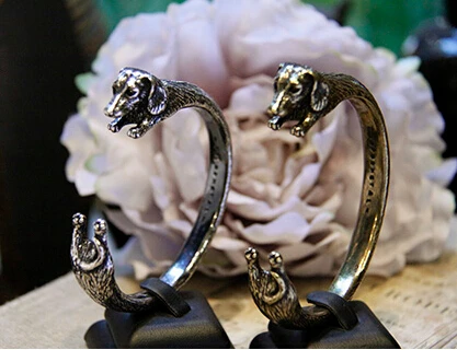 Хип-хоп стиль бохо Шикарный Браслет такса ретро животное браслет девушка подарок