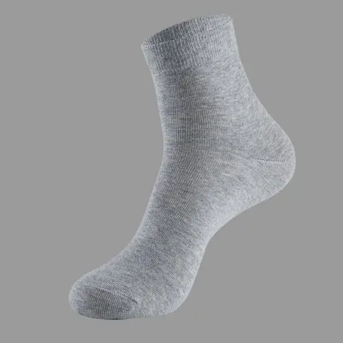 Хлопковые носки мужские деловые классический стиль чистый вырез четверть платье