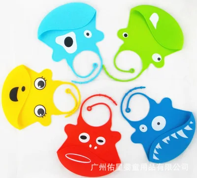 Силиконовые детские нагрудники водонепроницаемые фартуки милый мультяшный шарф