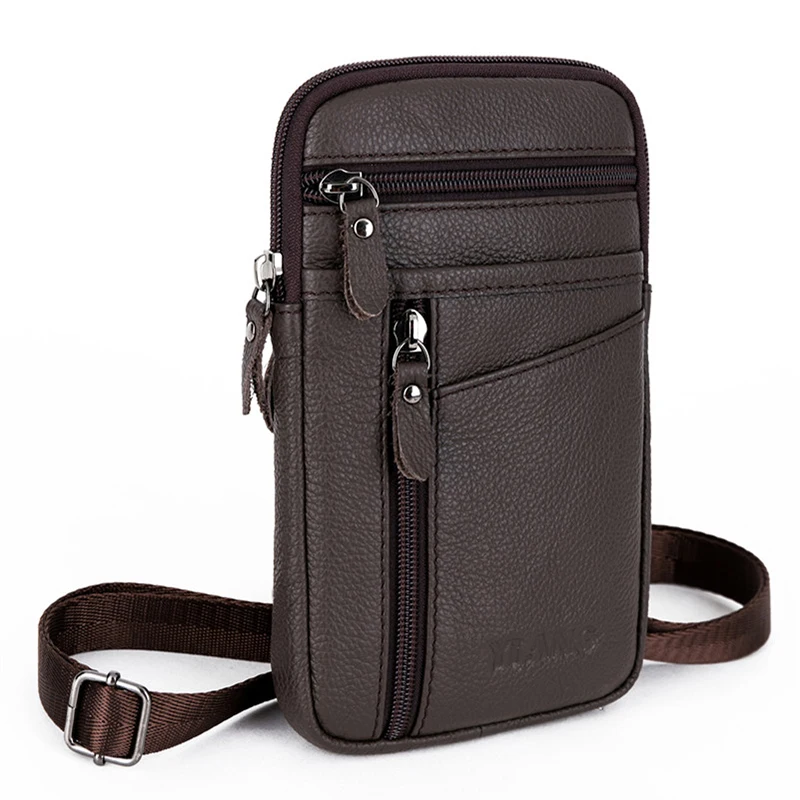 Высокое качество Мужская маленькая сумка-мессенджер из натуральной кожи