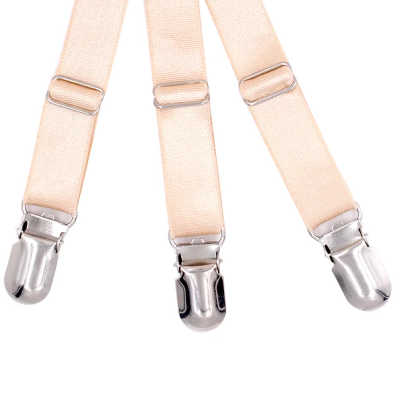 New Shirt Stays Holder Gentleman Leg Suspenders Braces Skin color Elastic Uniform Business strap Garters 1pair MR1136 | Аксессуары для