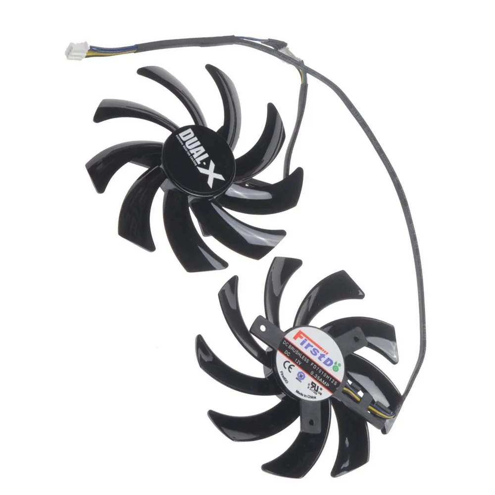 2 штуки 85MM 12V кулер вентилятор Видеокарта сапфир HD7970 HD7950 HD7770|card fan|vga cooler fangraphics card fan