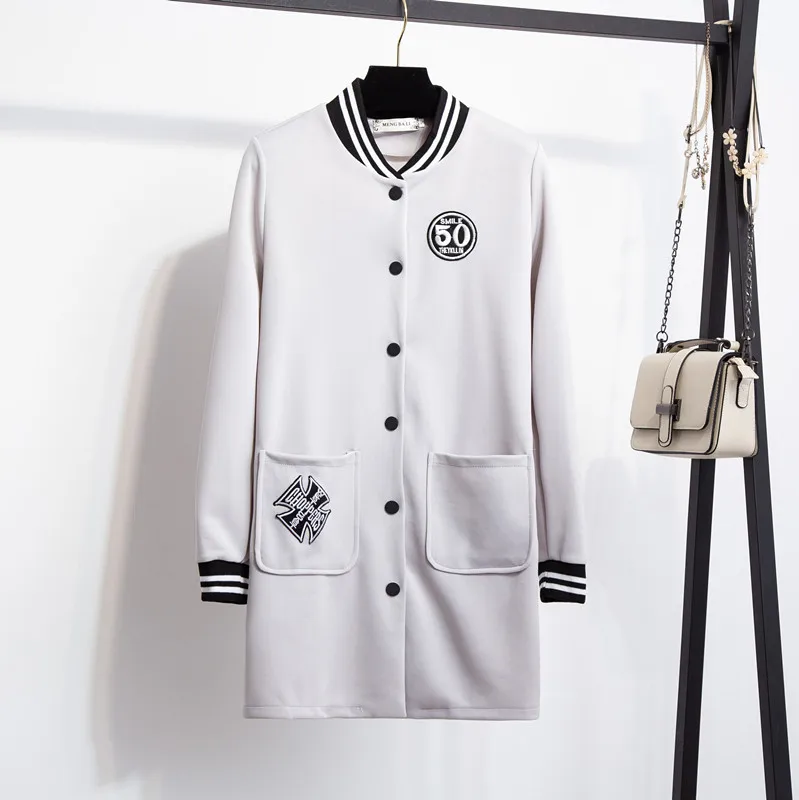 

Baseball clothing women's long section 2019 spring and autumn new slim slimming casual wild tide jacket JQ745