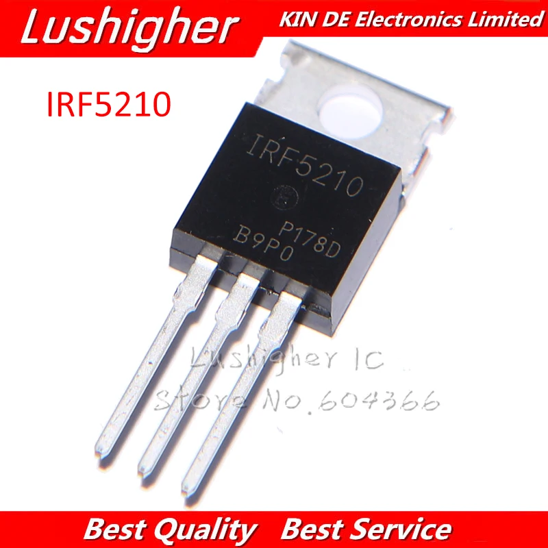 

10 шт., зеркальный МОП-транзистор IRF5210 TO-220 IRF5210PBF TO220, 100 в, 40 А