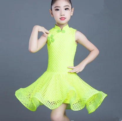 Платье для латиноамериканских танцев девочек платье бальных Румба Самба