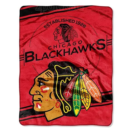 as showed CHICAGO BLACK-HAWKS печать RASCHEL пледы одеяло - Цвет: as showed