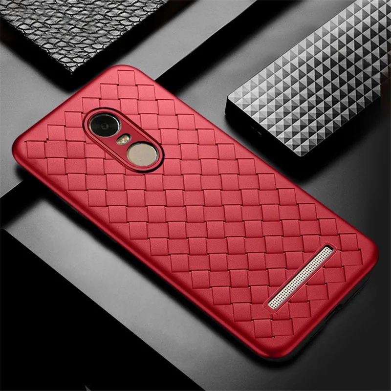 Чехол для Xiaomi redmi Note 3 Роскошный деловой матовый Плетеный чехол на заднюю панель