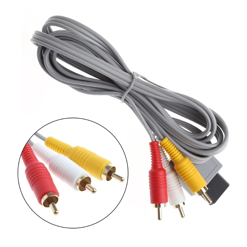 Аудио Видео AV стерео 3 RCA композитный кабель 1 8 м для игровой консоли Nintendo Wii |
