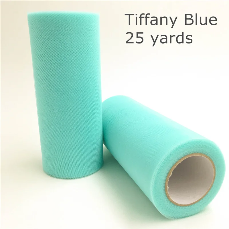 Tiffany Blue Блестящий рулон тюля с блестками 15 см* 22 м тюль рулон катушка юбка пачка Свадебная отделка органзы лазер DIY день рождения поставки - Цвет: Tiffany Blue