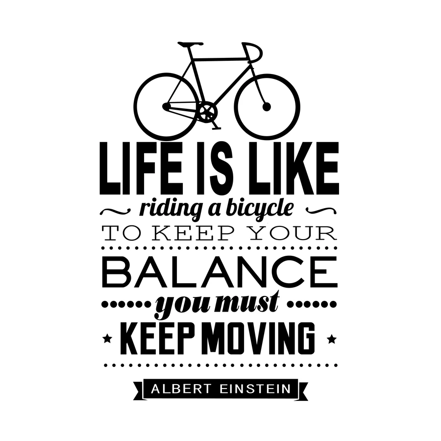 Испанские настенные наклейки Life Is Like Right A Bicycle виниловая настенная наклейка для