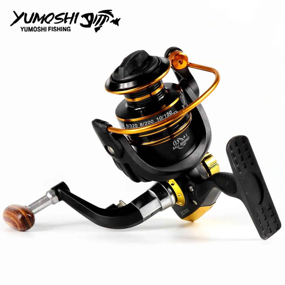 Металлическая катушка для спиннинга YUMOSHI 13 + 1 шарикоподшипник превосходное