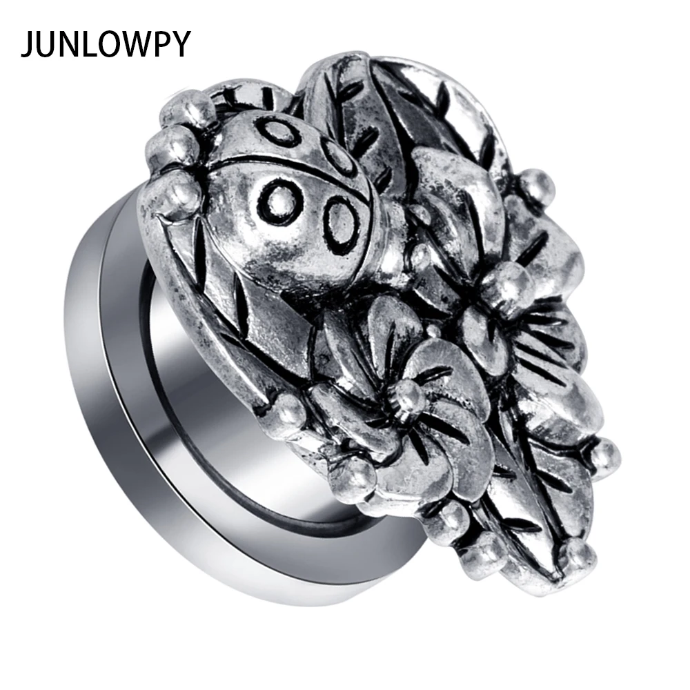 

JUNLOWPY Stainless Steel Ear Plugs Screw Fit Flesh Tunnel 6mm-18mm Expander Lobe Stretcher Gauge Piercing Body Jewelry 70pcs
