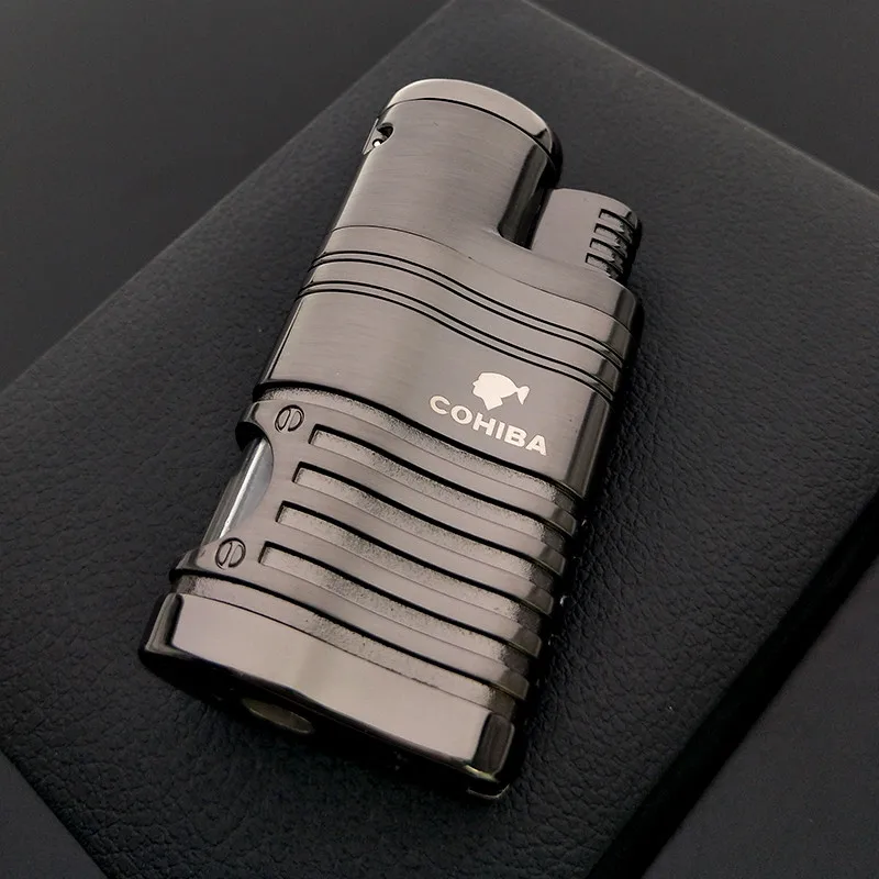 COHIBA металлический 4 факел струйный пламя сигары зажигалка Пробивной