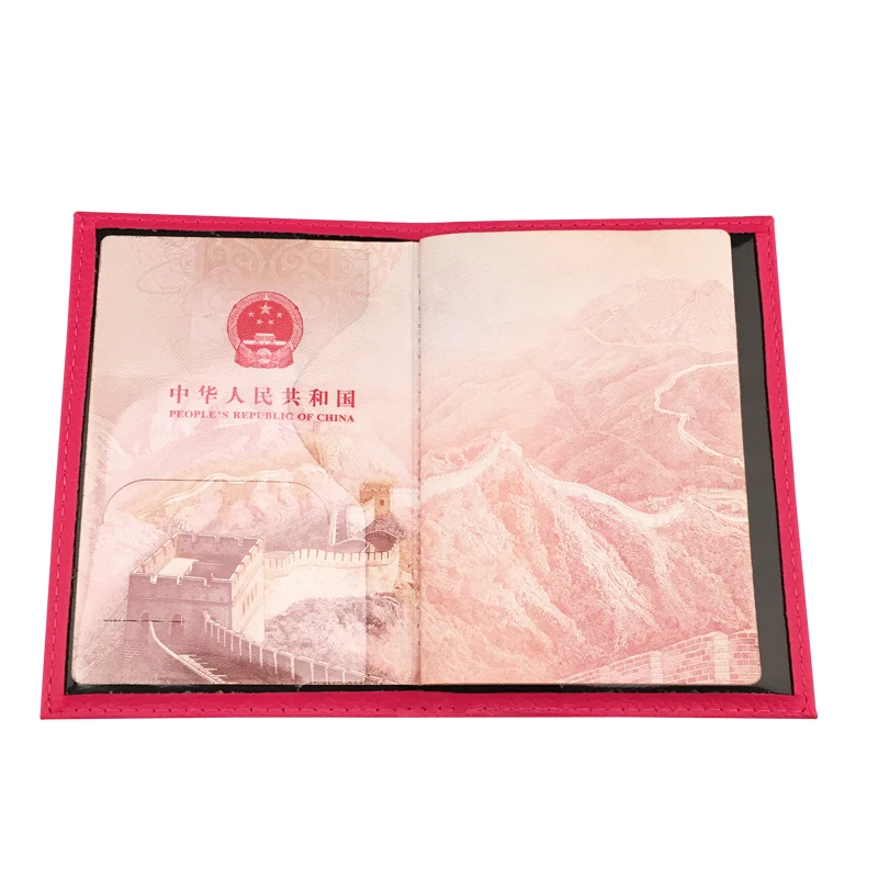 Zongshu новейший чехол держатель для паспорта из искусственной кожи розовый