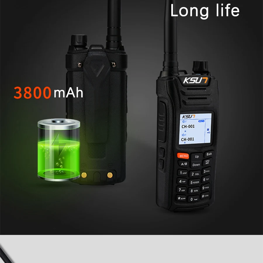 KSUN X-UV68D(MAX) портативная рация 8 Вт Высокая мощность Двухдиапазонный портативный двухсторонний радиопередатчик HF трансивер любительский удобный