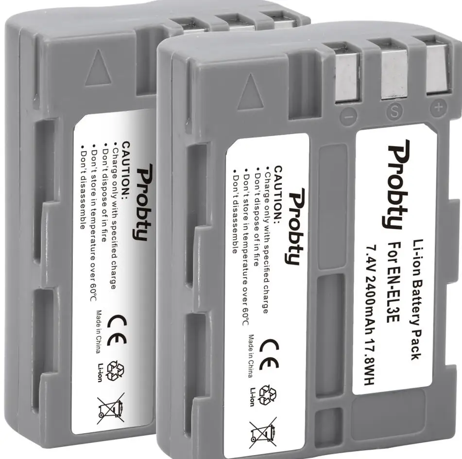 2 battery EN-EL3e Батарея+ ЖК-дисплей Зарядное устройство для Nikon D50 D70 D80 D90 D100 D200 D300S D700 D300S - Цвет: 2 battery