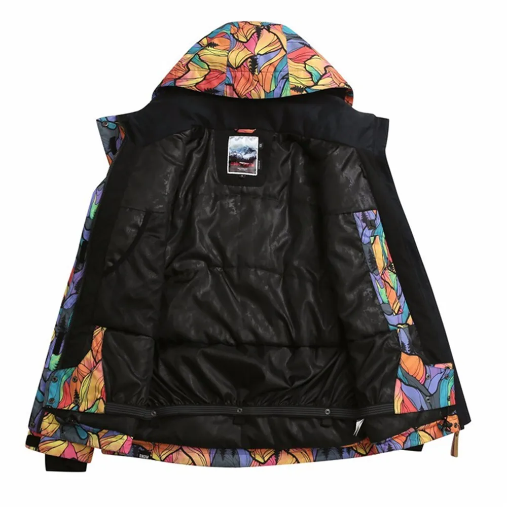 Теплые для женщин лыжный Костюмы Зимняя Лыжная открытого воздуха одежда