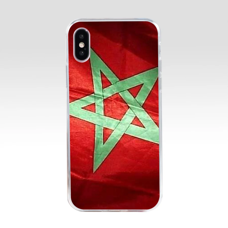 47H Morocco Flag Soft Silicone Tpu Cover phone Case for iphone 5 5s se X XR XS Max case | Мобильные телефоны и аксессуары