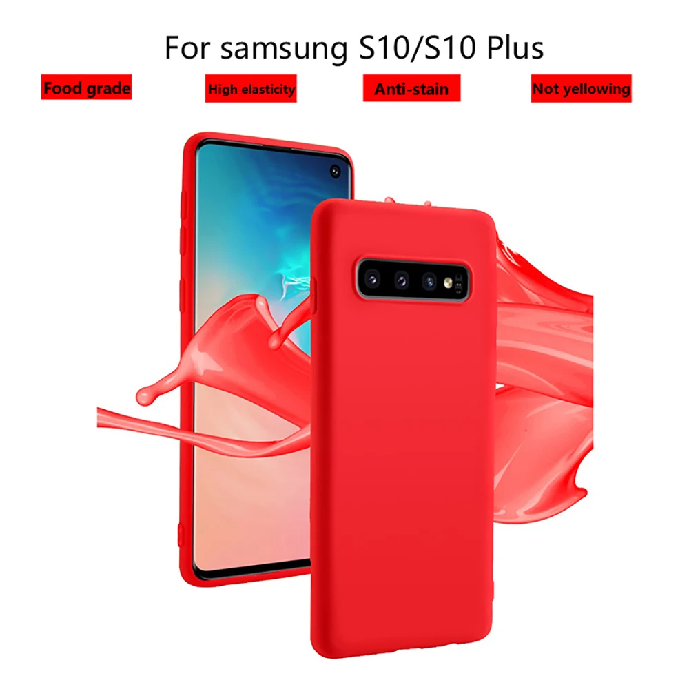 Чехол для samsung S10 чехол жидкостный Мягкий силиконовый чехол для samsung S10 S10 плюс S10e прочный армированный чехол для телефона чехол для S10 чехол для телефона