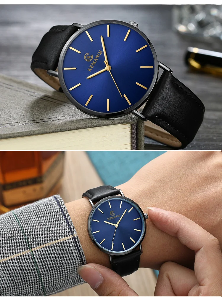 Relogio Masculino мужские часы Топ бренд класса люкс ультра-тонкие наручные часы кожа повседневные мужские часы erkek kol saati reloj hombre Новинка