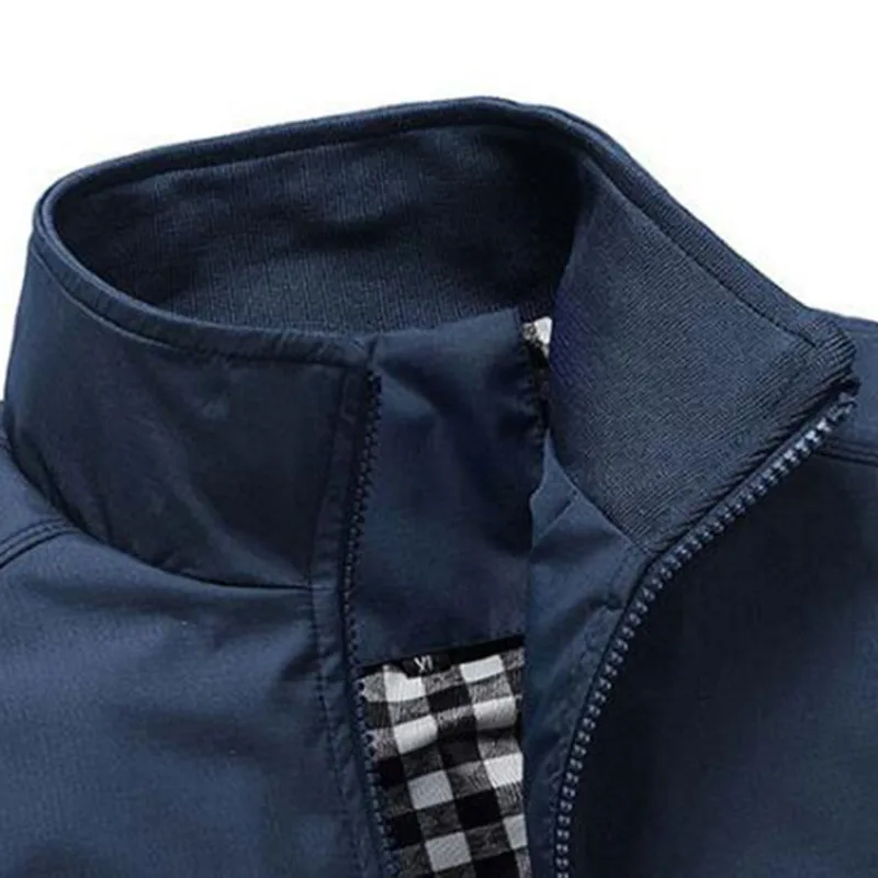 SRTM Мужская куртка Повседневная модная тонкая с воротником стойкой деловая