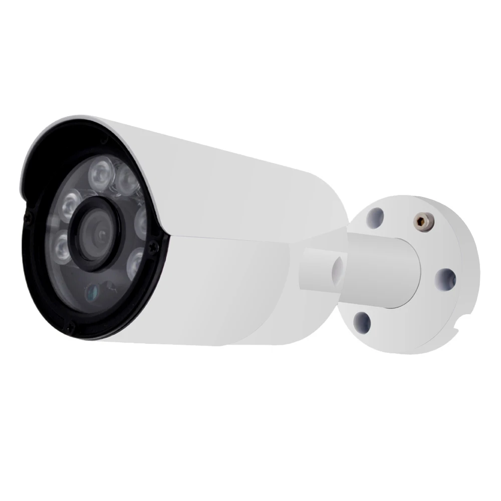 AZISHN 48V PoE IP Camera 720P/960P/1080P Waterproof outdoor 6pcs Array LEDS Bullet ONVIF Metal IP66 cable cctv camera | Безопасность и