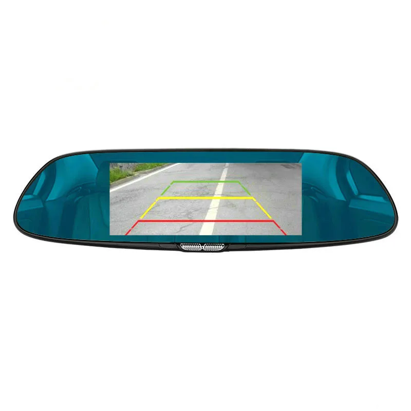 7 дюймов ips сенсорный экран автомобиля зеркало заднего вида видеорегистратор в