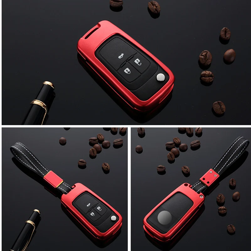 Элегантный чехол из алюминиевого сплава с ремнем для ключей Buick Chevrolet Cruze Opel Vauxhall