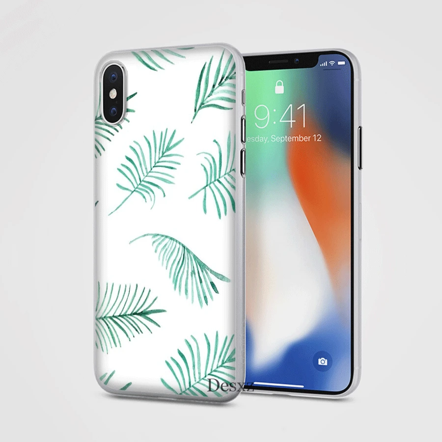 Чехол для телефона ярких цветов с изображением листьев чехол iPhone 5 5S SE 6 6s 7 8 Plus X XS XR