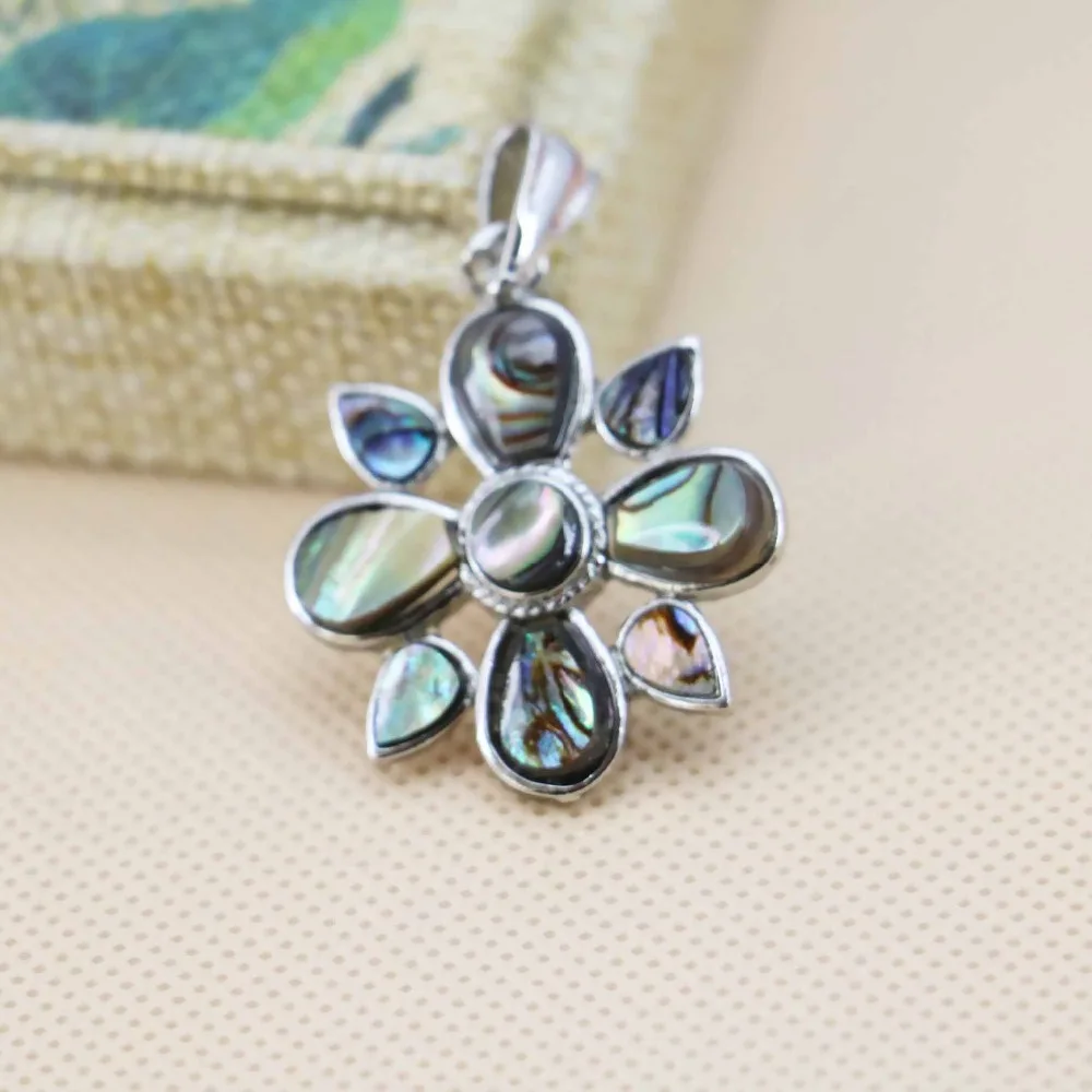 28 мм горячая Распродажа преобладающая бижутерия с цветочным дизайном Абалон