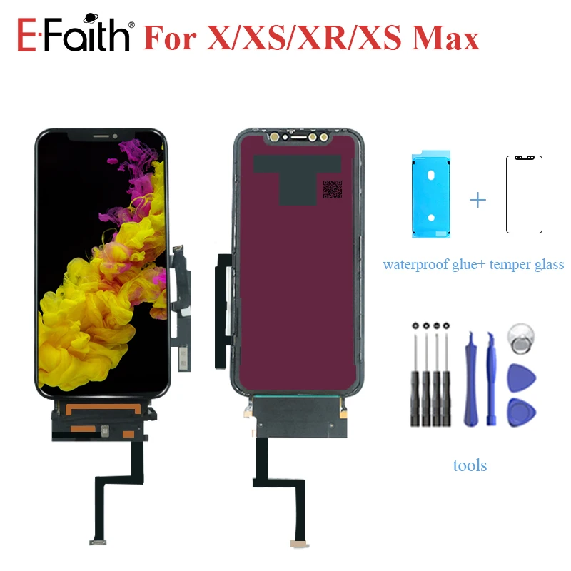 EFaith OEM 3 шт./лот ЖК-дисплей для iPhone XR или X XS Max экран дигитайзер сенсорный