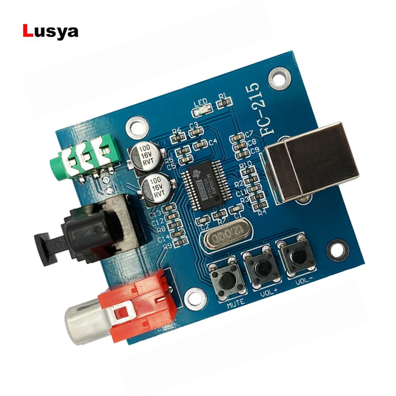 Декодер плата DAC PCM2704 USB вход аналоговый коаксиальный волокно HIFI аудио карты декодирование 5 в A1-010