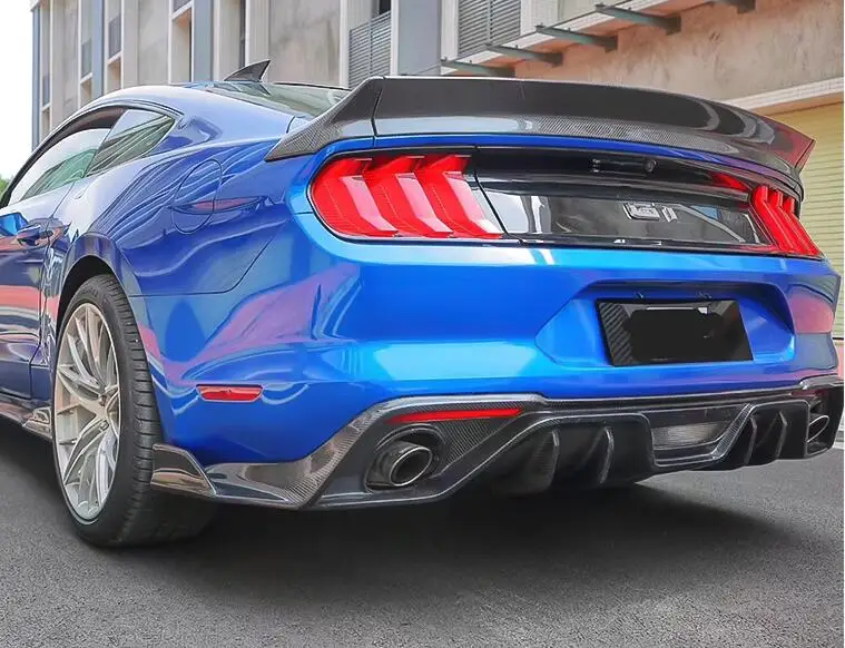 Углеродное волокно передний спойлер бампер и задний диффузор Крышка для нового 18