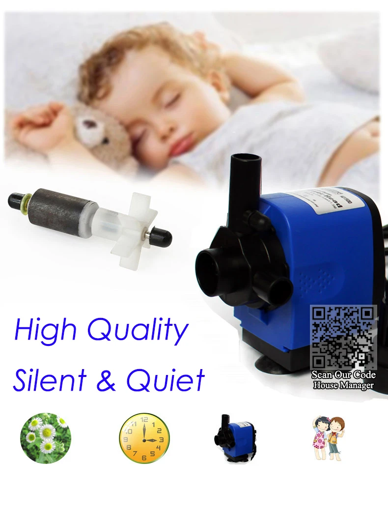 

8W 15W 20W 25W 35W high power Water Pump for aquarium marine coral reef fish tank, Water Flow + Circulate + Filter, Water tube
