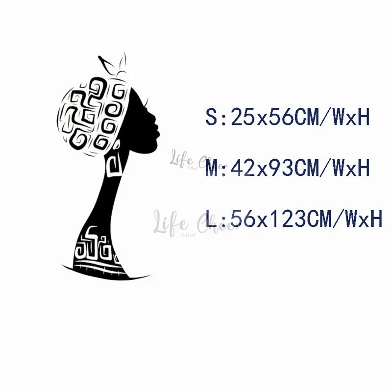 Африканская леди виниловая наклейка на стену традиционная Красота женская