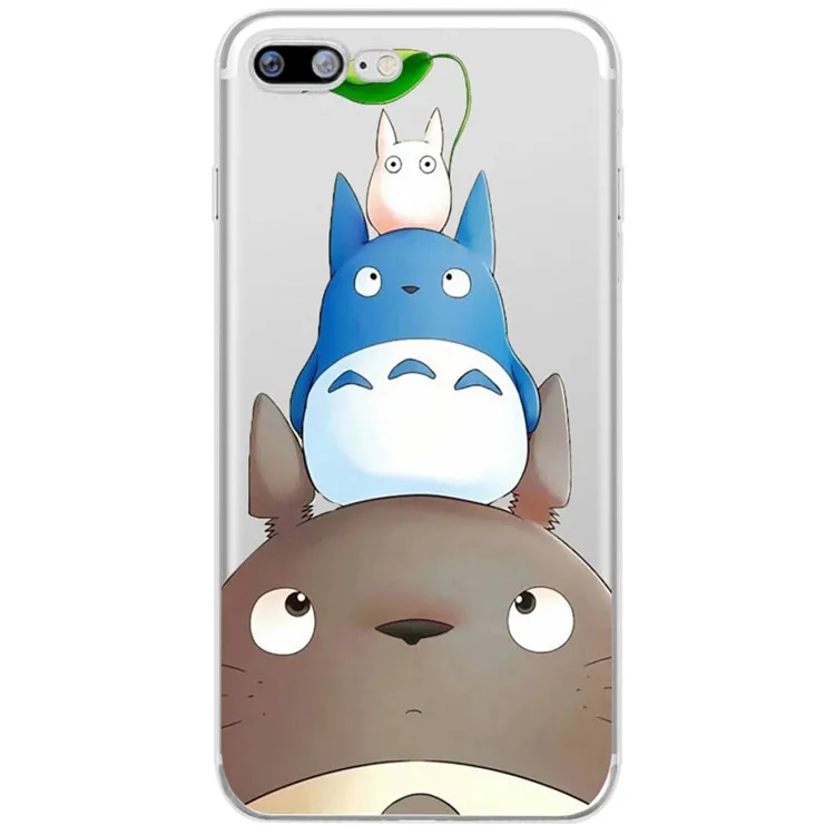 Мягкий чехол из ТПУ с рисунком Тоторо Унесенные призраками аниме Ghibli Миядзаки Kaonashi для iPhone 6 6s 7 8 Plus X 5S SE Xs Max Xr - Цвет: 6
