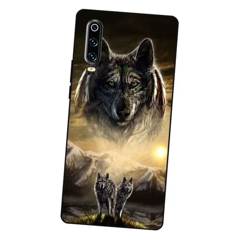 N290 Cool Wolf Hipster Black Silicone Case Cover For Huawei P8 P9 P10 P20 P30 Lite Pro P Smart Plus 2017 2019 |