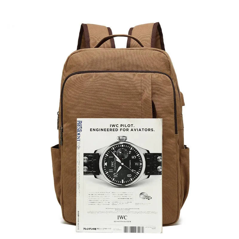 

USB Charging Men Backpack School bags For Teenagers vintage Laptop Backpack large capacity Book Bag Female Satchel Travel Bags