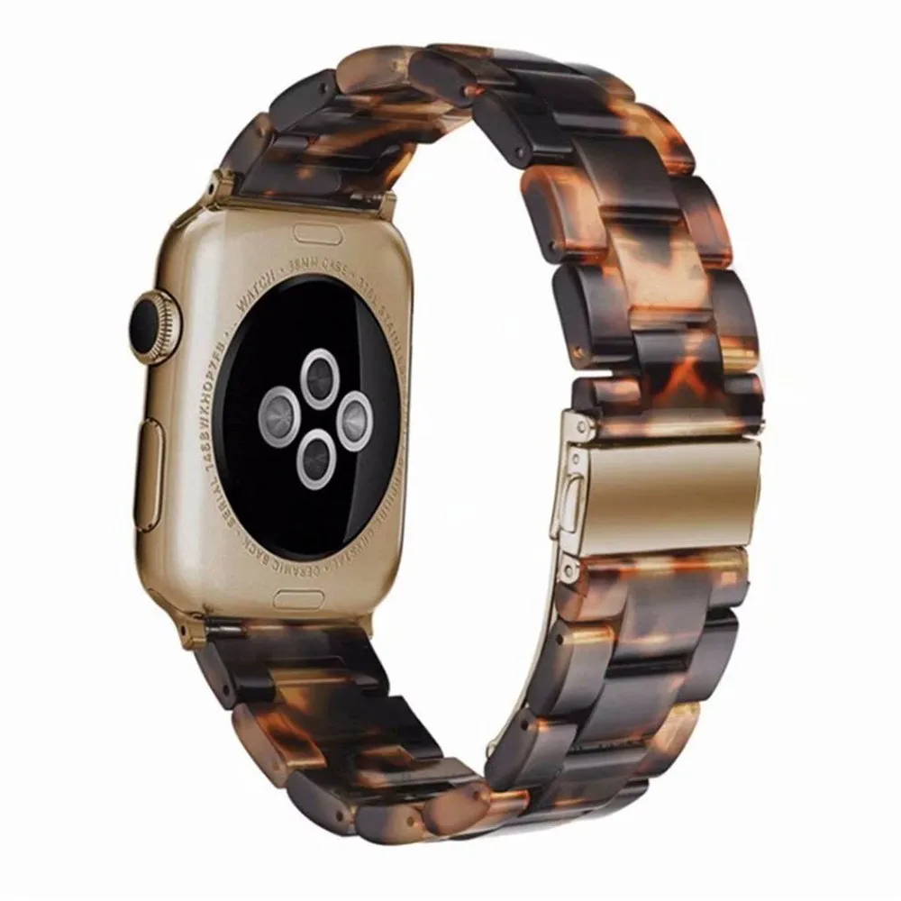 Полимерный ремешок для часов Apple Watch Series 4 3 2 1 ремешок из нержавеющей стали браслет с пряжкой для iWatch Band 38 мм 40 мм 42 мм 44 мм ремешок