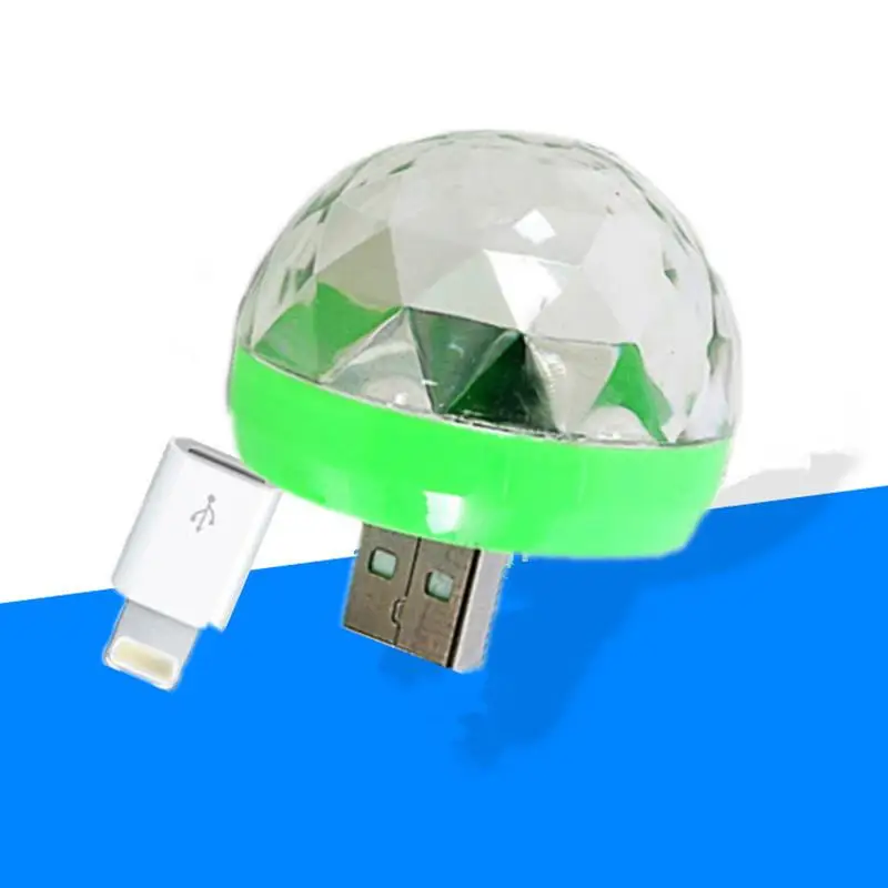 Мини USB диско-свет стробоскоп RGB светодиодный музыкальный сценический лампы со звуковым управлением диско-клуб DJ вечерние свет ламповый проектор хрустальный магический шар