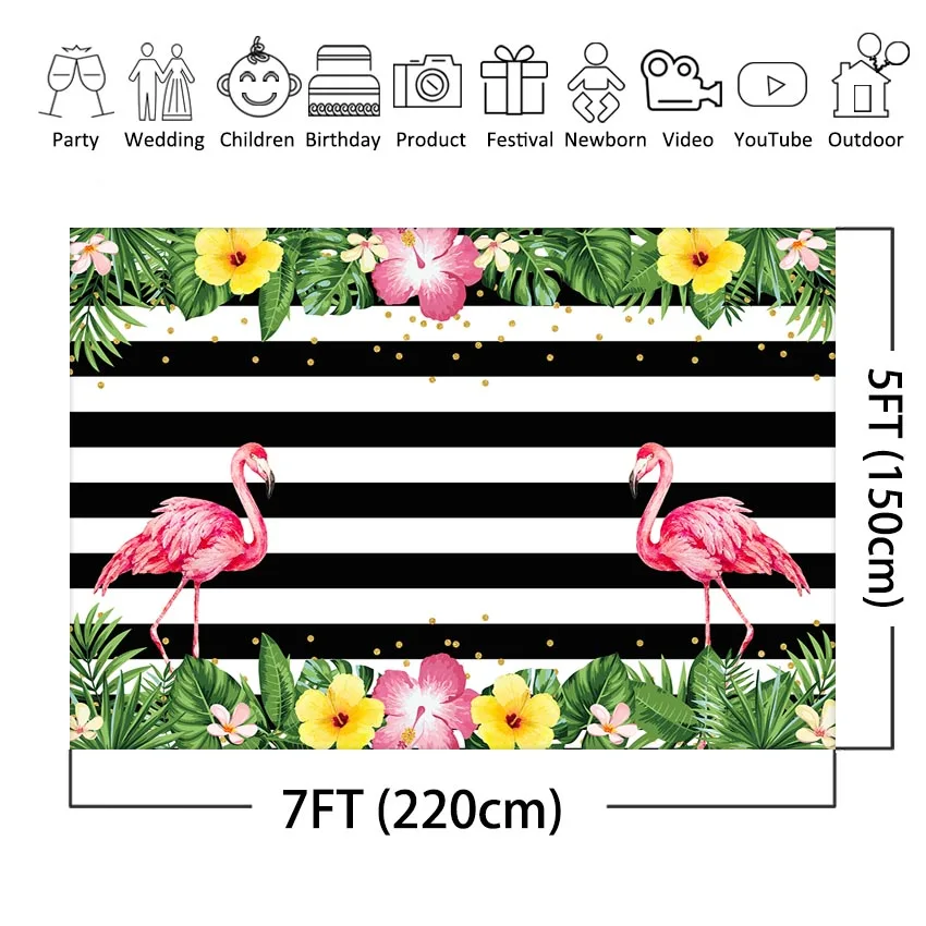 Фотофон с Тропическими Цветами и полосами фламинго | Электроника