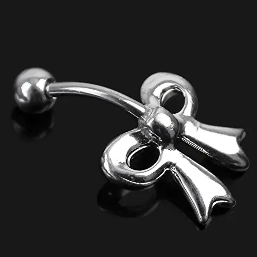 Уникальный дизайн для девочек пупок штанга кольцо милый бант хрусталь |