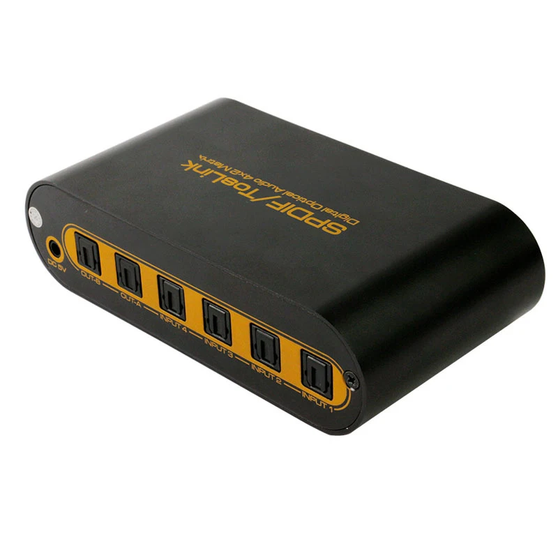 DOITOP SPDIF TOSLINK Цифровой оптический аудио истинная матрица 4x2 Переключатель сплиттер