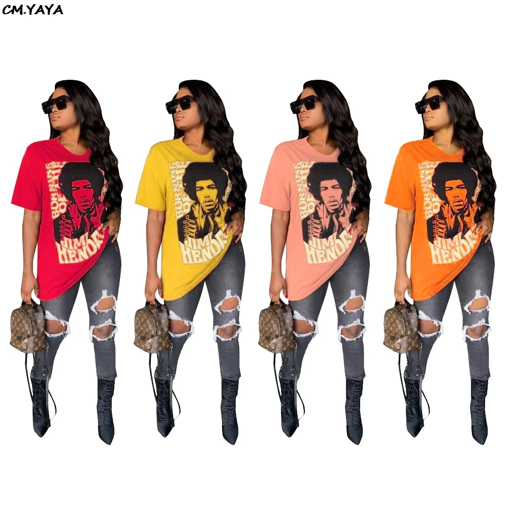 Женское облегающее платье футболка выше колена с коротким рукавом и принтом