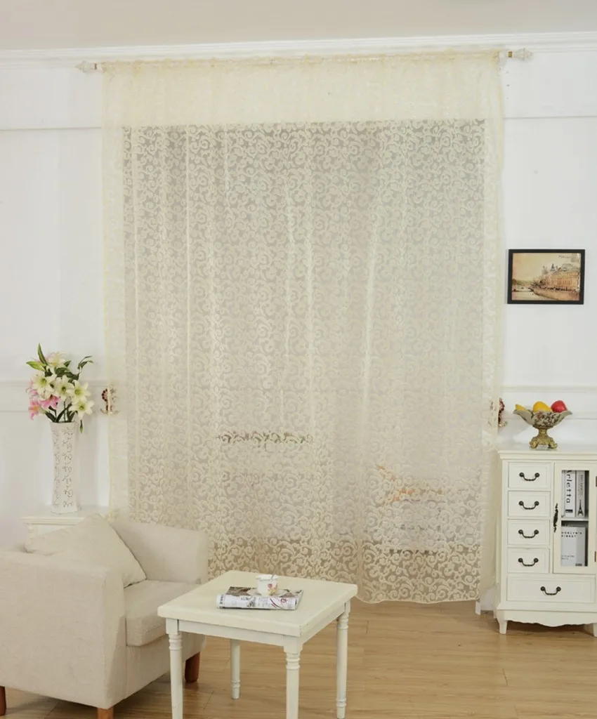 NAPEARL, европейский стиль, жаккардовый дизайн, украшение для дома, современный занавес, тюль, ткань органза, прозрачная панель, обработка окна, белый цвет